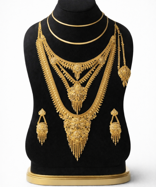 5 Year Color guaranteed Dubai Gold Plate Set-DG-075