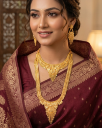 5 Year Color guaranteed Dubai Gold Plate Bridall  Set