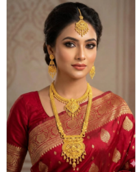 Royal Maharani Golden Floral Set
