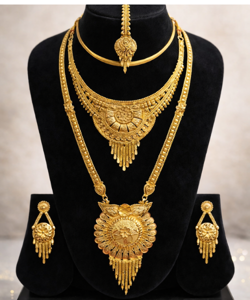 5 Year Color guaranteed Dubai Gold Plate Set-DG-086